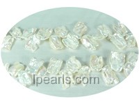 sweet 20*25mm white thin petal shape freshwater keishi  pearl st