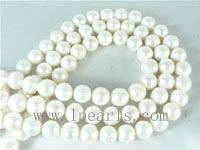 12-13mm natural white freshwater potato pearl strands