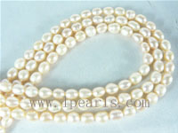 4mm natural pink freshwater rice pearl strands on wholesale
