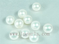 50pcs 6.5-7mm natural white freshwater round loose pearl beads