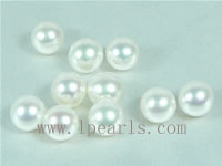 50pcs 7.5-8mm natural white freshwater round loose pearl beads
