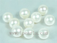 20pcs 9-9.5mm natural white freshwater round loose pearl beads