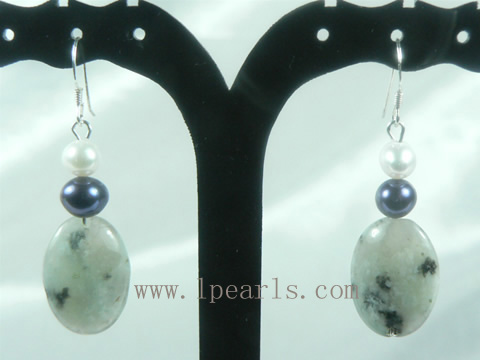 14-18mm jade sterling silver dangling earrings on wholesale