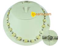 wholesale charming heart shaped jade necklace with pearl beads