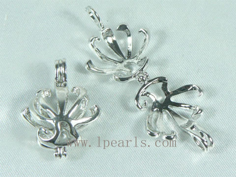 5pcs petal shape 18K GP pendant accessories on wholesale