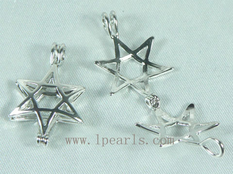 5pcs double pentacle shape 18K GP pendant accessories