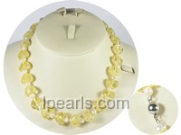 amber beads and 5-6mm potato pearl necklace wholesale