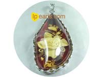 5ps 40mmx70mm cognac amber pendant with 18K GP mounting