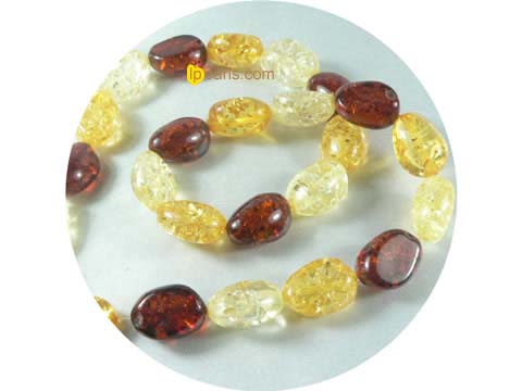 wholesale 5 pieces 11mm multi-color olivary shape amber strand