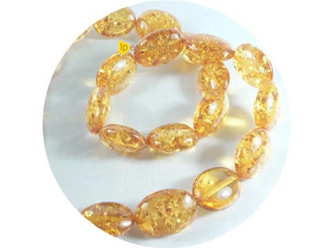 5 pieces 14mm caviar color oval shape amber strand on wholesale