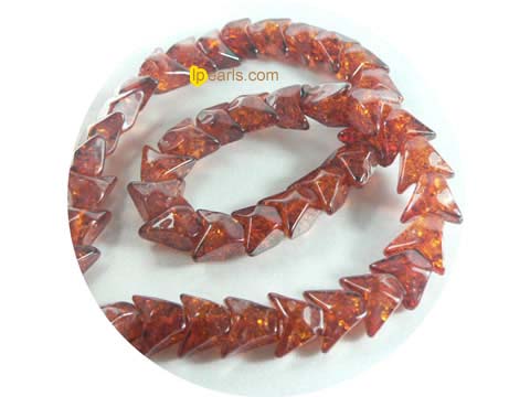 5 pieces 13mm cognac color Acer shape amber strand on wholesale