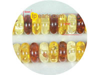 wholesale 5x12mm multicolor superposition amber strand