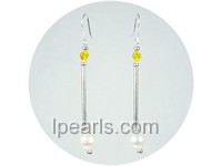 6.5-7mm white akoya pearl earrings