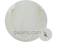 wholesale 8.5-9mm white baroque akoya pearl necklace