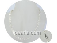 wholesale 6-6.5mm white round akoya pearl necklace