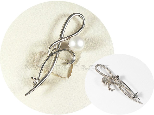 exquisite 2.5*6cm sterling silver brooch