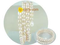 6-7mm pink potato freshwater pearl bracelet