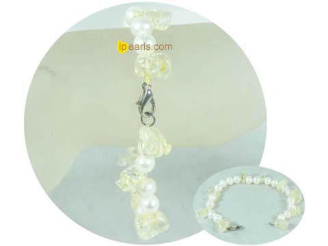 7-8mm white freshwater jewelry pearls bracelet