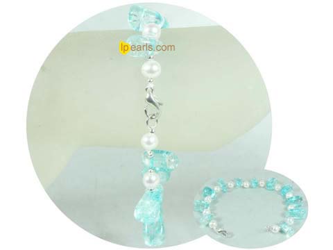 6-7mm white freshwater jewelry pearl bracelet