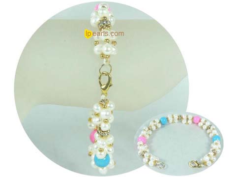 6-7mm white smooth-on-both-side jewelry pearl bracelet