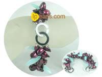 7*10mm wine red blister jewelry pearls bracelet