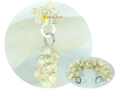 6-7mm gray smooth-on-both-side jewelry pearl bracelet