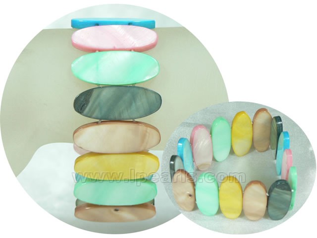wholesale multicolor stretch shell bracelet