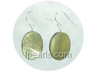 15*20mm olive oval natural shell dagling earrings