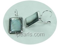 snazzy 13*18mm rectangle sea shell hoop earrings