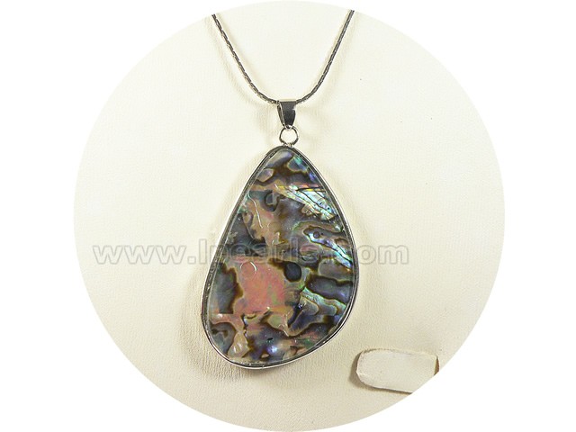 3.5*5.5cm lovely colorful abalone shell pendant
