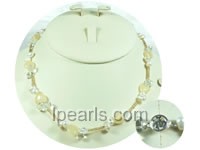 6-7mm white top drilled potato freshwater pearl single necklace