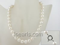 wholesale single strand 10-11mm white round pearl necklace