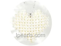 50mm heart-shaped white freshwater pearl pendant