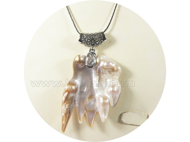 4*7.4cm white color hand shape Keshi pearl pendant
