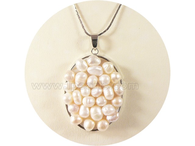 3.5*4.8cm white nugget freshwater pearl pendant