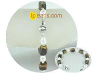 8*10mm square gemstone bracelet with white pearl