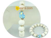 wholesale elegant 12mm white fossil bracelet