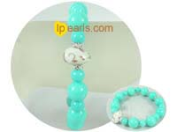 wholesale charming 8mm and 12mm blue gemstone bracelet