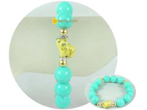 fashion 8mm and 12mm blue gemstone bracelet