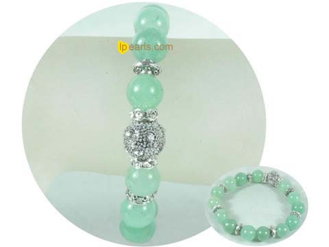 green 10mm aventurine bracelet on wholesale