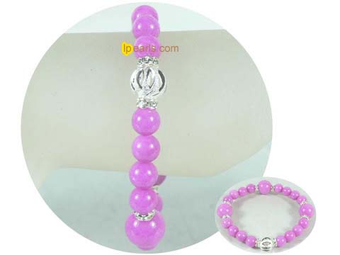 7.5" rosy gemstone bracelet with different size