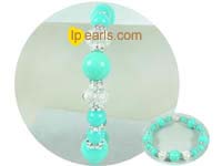 green gemstone bracelet with two lanterns on wholesale