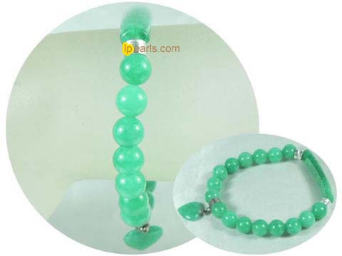 wholesale green color 8mm round red agate elastic power bracelet