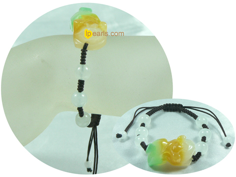 adjustable cord brown jade adjustable bracelet on wholesale