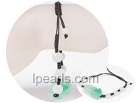 adjustable bracelet knitted with gemstone and jade beads