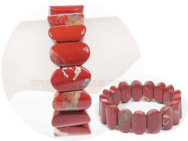 wholesale square shape red color mudline stone stretchy bracelet