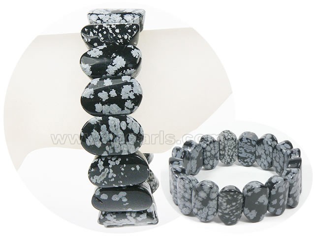 wholesale square shape snow fiake stretchy bracelet