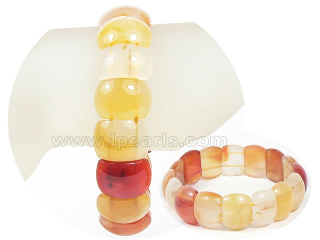 wholesale square shape agate stretchy bracelet
