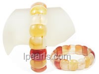 wholesale square shape agate stretchy bracelet