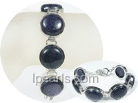 27mm dark blue round sandstone bracelet wholesale